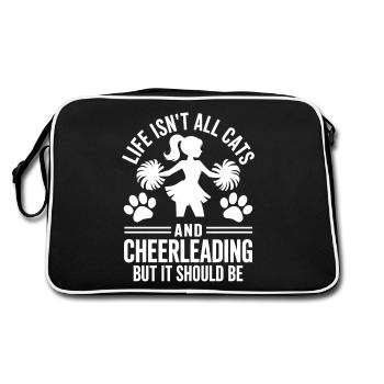 Cheerleading disant drôle Cheerleading cadeau - Sac Retro - noir/blanc - Dos