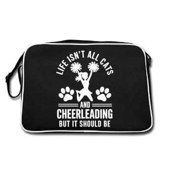 Cheerleading disant drôle Cheerleading cadeau - Sac Retro - noir/blanc - Dos