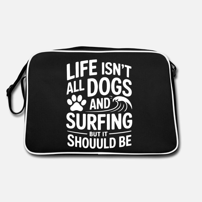 Surf Dire Chiens Drôle Surf Cadeau Sac Retro