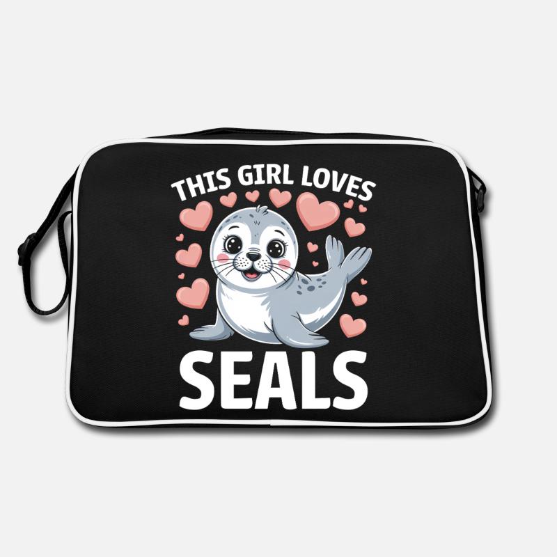 Robben Spruch Seehund Lustige Sattelrobbe Geschenk Retro Tasche
