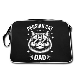 Persian Cat Saying Funny Persian Cat Gift - Retro Bag - black/white - Back