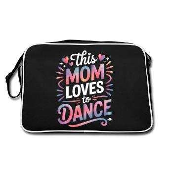 Danse Dire Maman Danse Drôle Dancing Cadeau - Sac Retro - noir/blanc - Dos