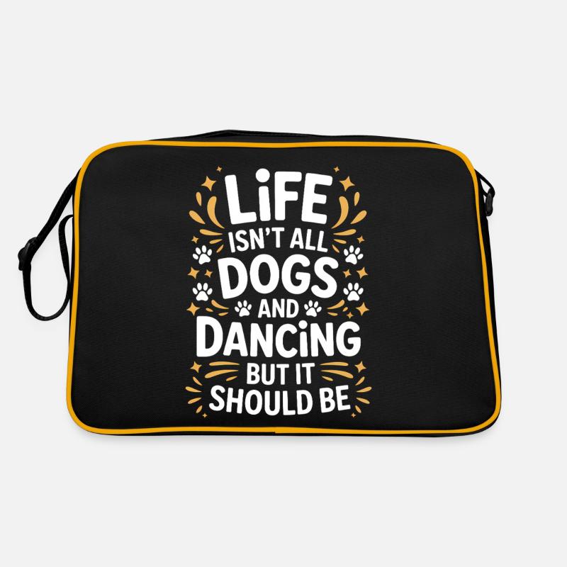 Dancing Saying Dog Dance Funny Dancing Gift Retro Bag