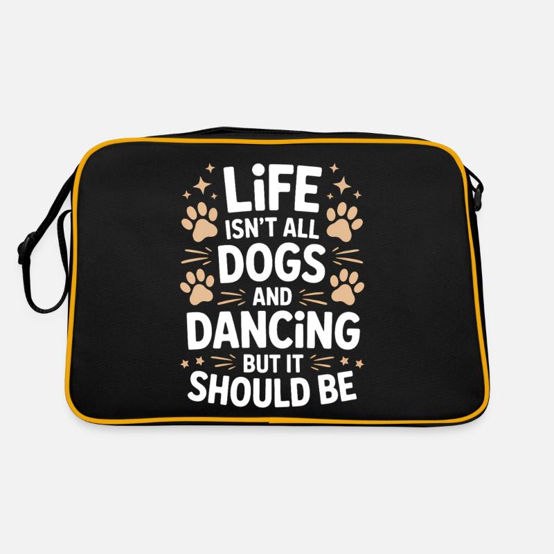 Dancing Saying Dog Dance Funny Dancing Gift Retro Bag