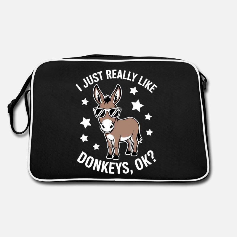 Esel Spruch Esel Lustiges Esel Geschenk Retro Tasche