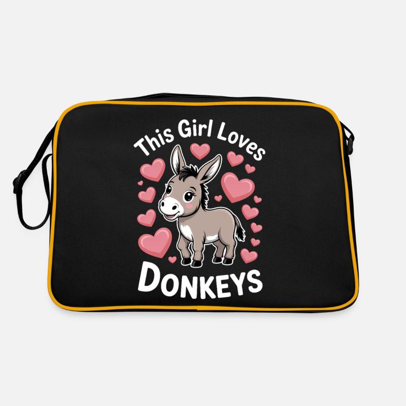 Esel Spruch Mädchen Esel Lustiges Esel Geschenk Retro Tasche