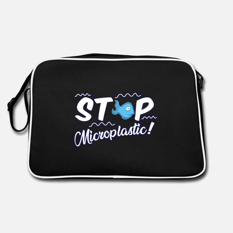 Stop Microplastic - Stoppt Mikroplastik Retro Tasche