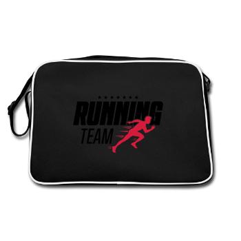 équipe en cours d'exécution marathon en cours d'exécution - Sac Retro - noir/blanc - Dos