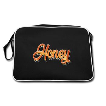 Lettrage graffiti miel miel - Sac Retro - noir/blanc - Dos