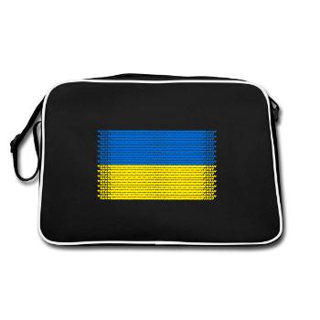 UKRAINE support Kyiv-love Zelensky slava ukraini - Retro Bag - black/white - Back