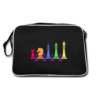 Chess Checkmate Chess Player Chess Family - Retro Bag - black/white - Back