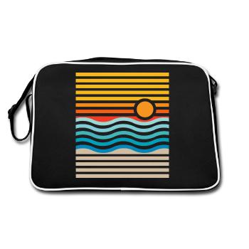 sommer - Retro Tasche - Schwarz/Weiß - Hinten