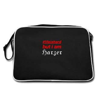 la vie est dure mais je suis Harzer - Sac Retro - noir/blanc - Dos