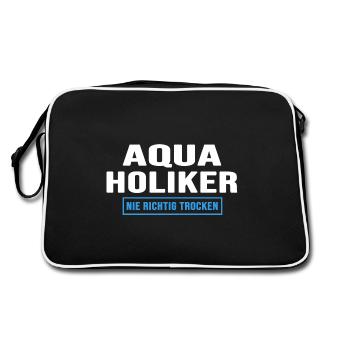 Aquarium Aquarianer wasserwechsel - Retro Tasche - Schwarz/Weiß - Hinten