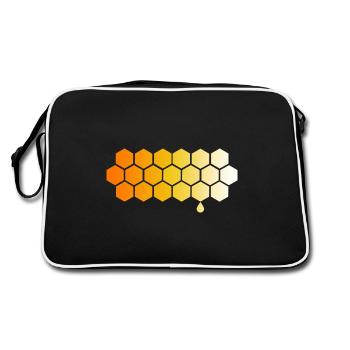 Beekeeper Bee Colony Honeycomb Beekeeping Honey - Retro Bag - black/white - Back