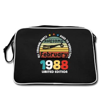 36 Years Old Made In 1988 Vintage February 1988 - Sac Retro - noir/blanc - Dos