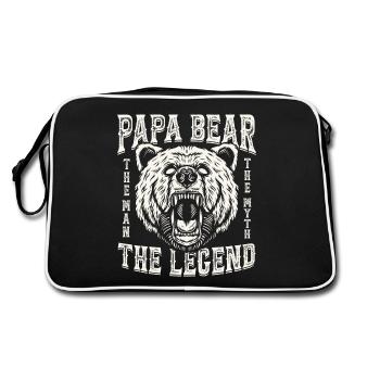 Papa Bear - Retro Bag - black/white - Back