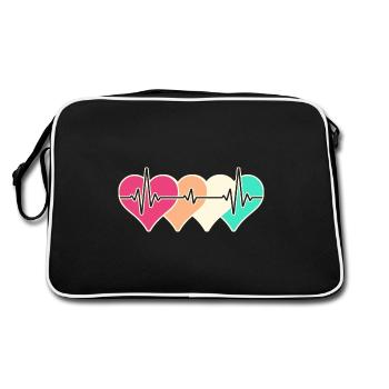 Krankenschwester Intensivpflege Medizin OP Nurse - Retro Tasche - Schwarz/Weiß - Hinten
