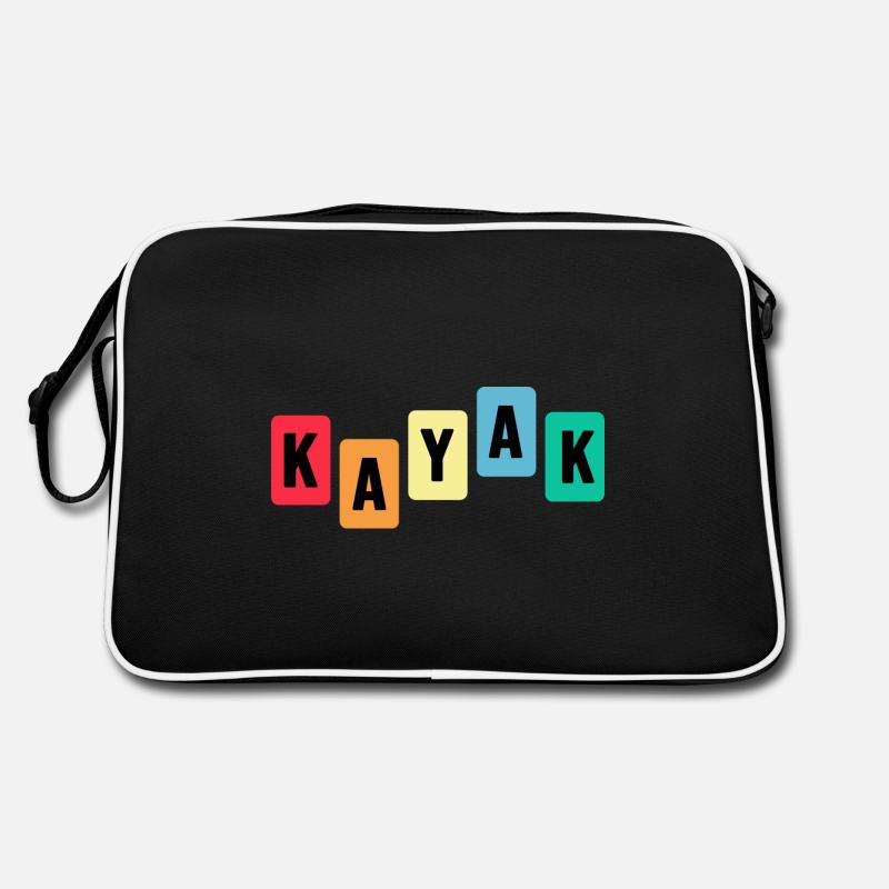 kajak wildwasser kayak paddelboot Retro Tasche