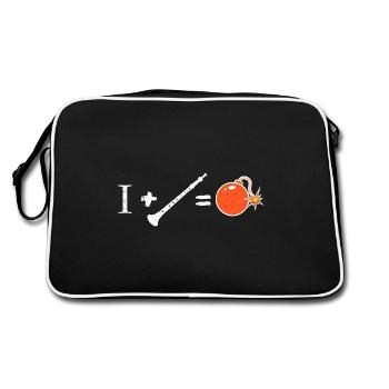 Je clarinette = bombe - Sac Retro - noir/blanc - Dos