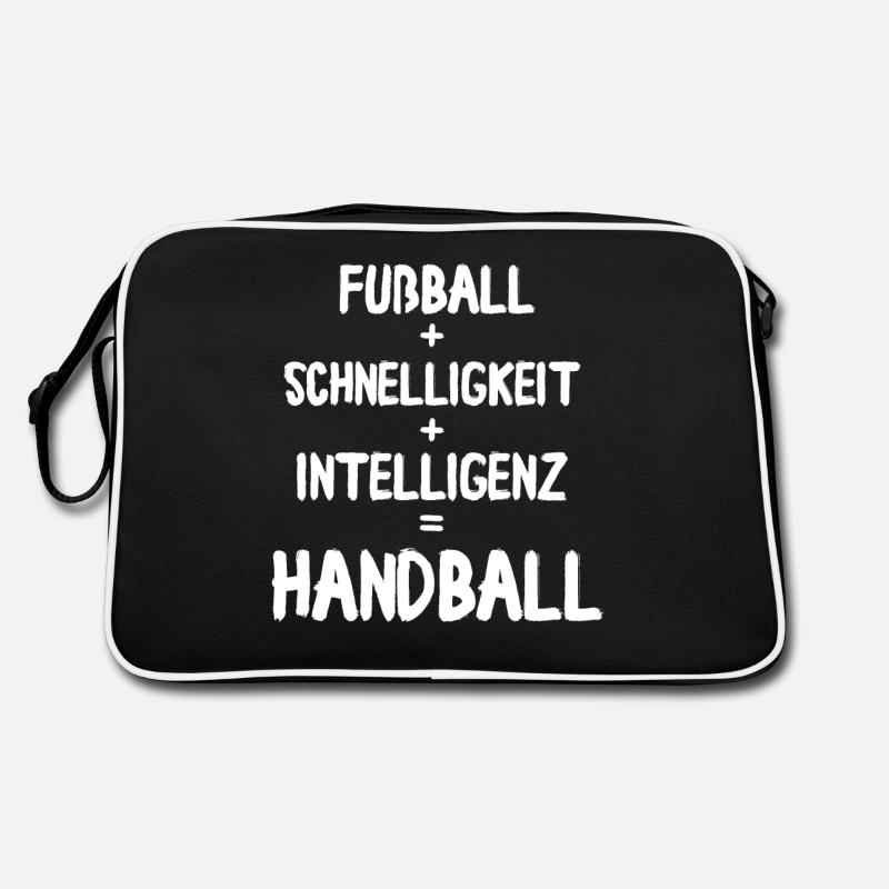 Fußball Schnelligkeit Intelligenz = Handball Retro Tasche