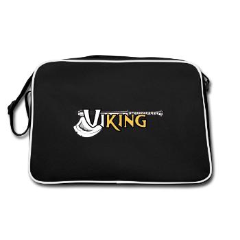 viking viKING nordique celtique avec hache viking - Sac Retro - noir/blanc - Dos