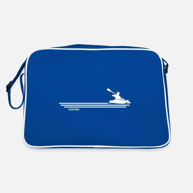 kajakfahrer "river calling kayak" Retro Tasche