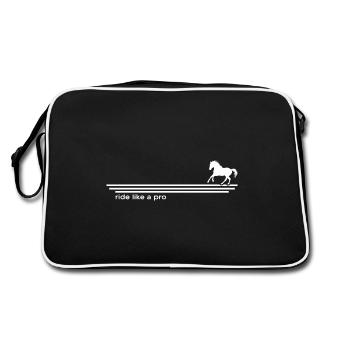 Équitation Équitation Amour Cheval Cours d’équitation Voltegieren - Sac Retro - noir/blanc - Dos