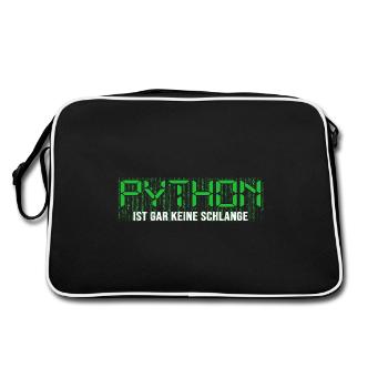 nerd coder server online nerd-life Programmierer - Retro Tasche - Schwarz/Weiß - Hinten