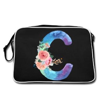 Lettre c watercolor - Sac Retro - noir/blanc - Dos
