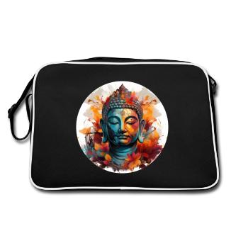 T-shirt Sérénité Bouddha Marque Vibration Positive - Sac Retro - noir/blanc - Dos