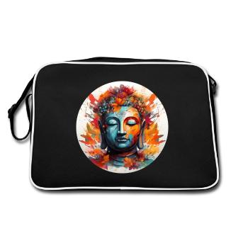 T-shirt Sérénité Bouddha Marque Vibration Positive - Sac Retro - noir/blanc - Dos