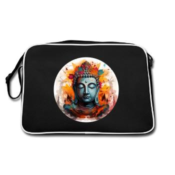T-shirt Sérénité Bouddha Marque Vibration Positive - Sac Retro - noir/blanc - Dos
