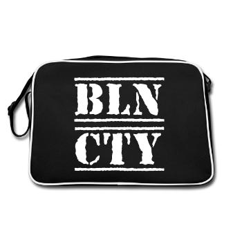 Berlin Souvenir Tourist Capital Metropolis BLN - Retro Bag - black/white - Back