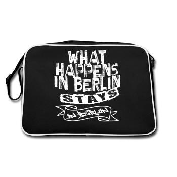 Berlin Souvenir Tourist Capital Metropolis BLN - Retro Bag - black/white - Back