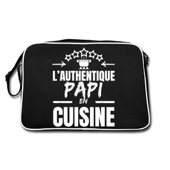 THE AUTHENTIC GRANDPA COOK - Retro Bag - black/white - Back