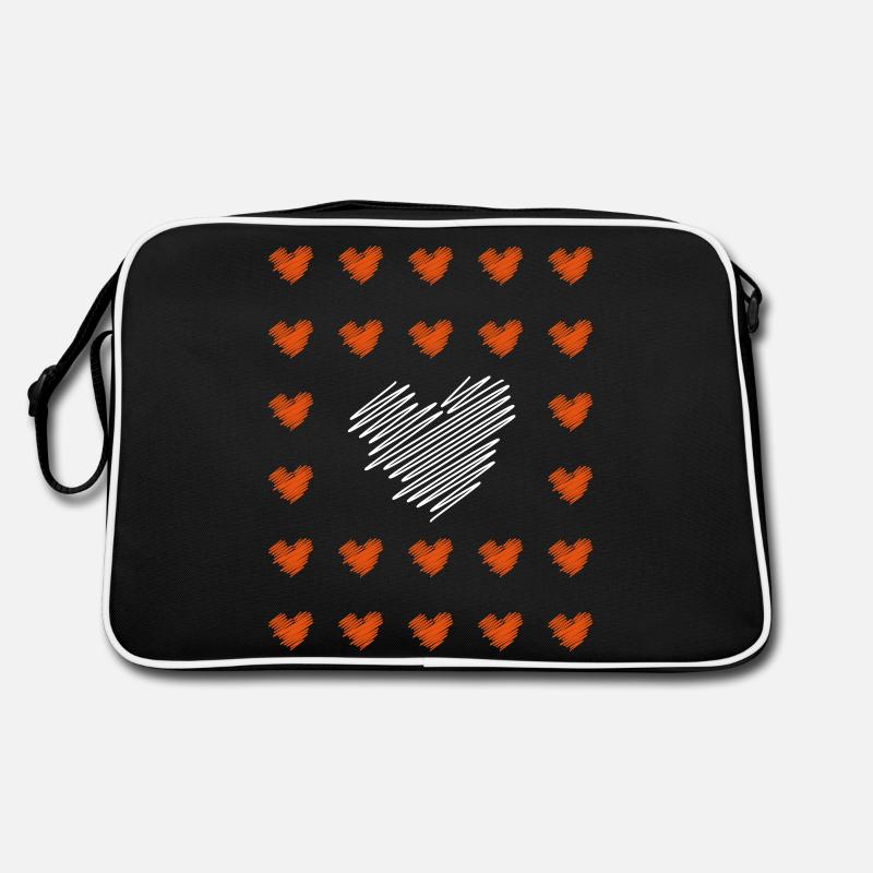 Des cœurs partout Sac Retro