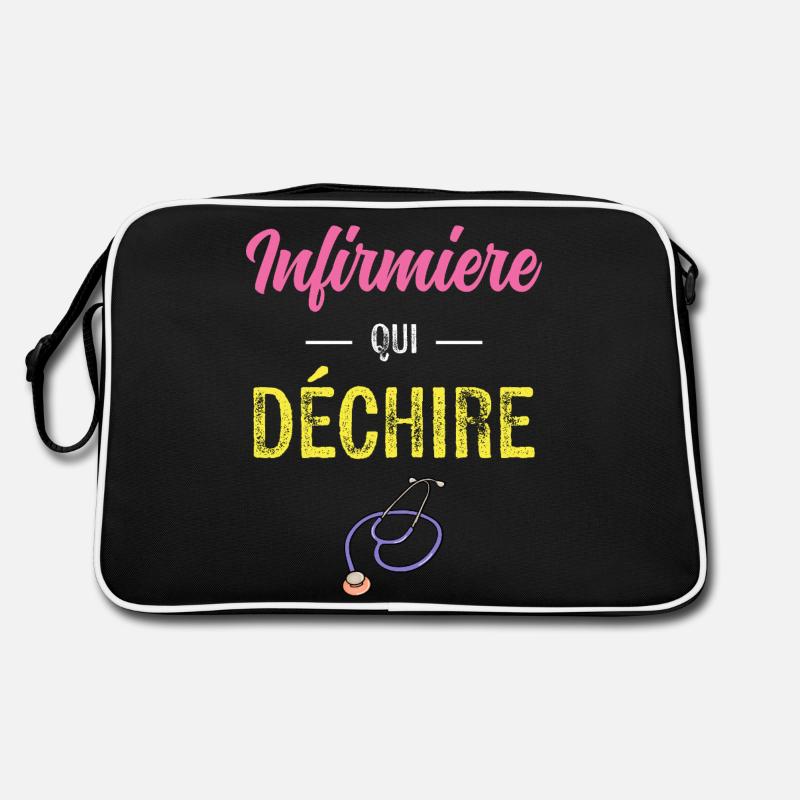 Infirmiere Qui dechire Sac Retro