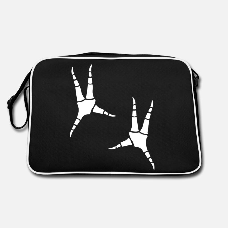 Empreintes de perroquets - Sac Retro - noir/blanc