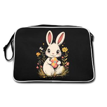 Lapin de Pâques Pâques Vintage - Sac Retro - noir/blanc - Dos