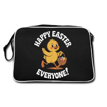 Joyeuses Pâques poussin Vintage - Sac Retro - noir/blanc - Dos