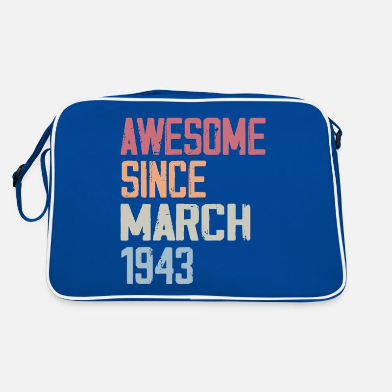 1943 Mars Naissance Anniversaire Mars 1943 Cadeau Sac Retro