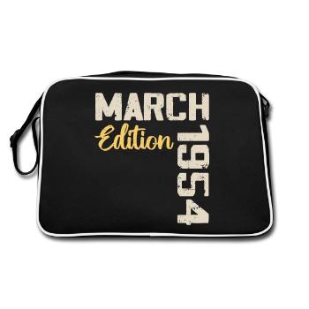 Mars 1954 Cadeau Anniversaire Mars 1954 - Sac Retro - noir/blanc - Dos