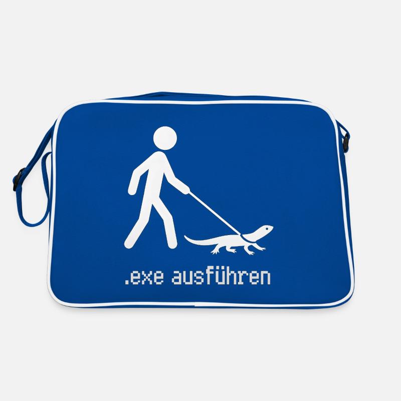 EXE ausführen Admin Informatiker Programmierer Retro Tasche