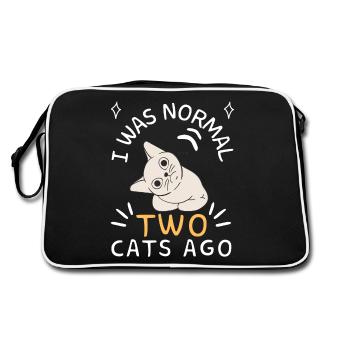 I was normal two cats ago - Retro Bag - black/white - Back