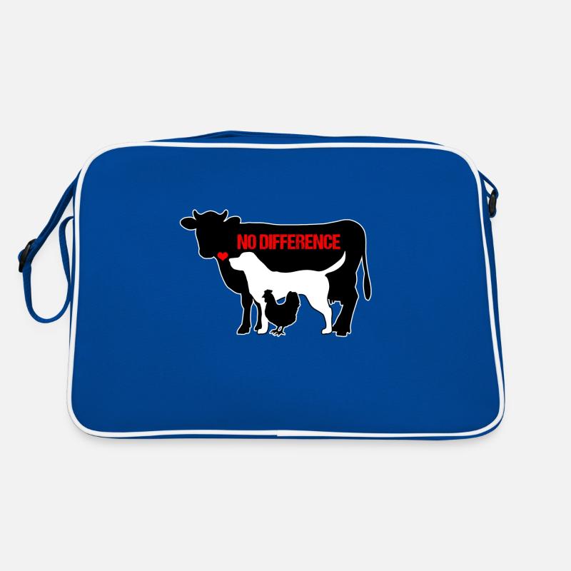 Chien vache poulets pas de différence animaux vegan cadeau Sac Retro
