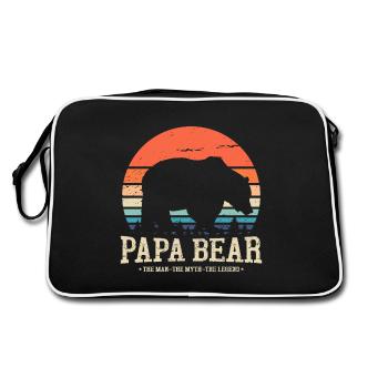 Papa Bear - Retro Bag - black/white - Back
