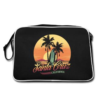 Santa Cruz, California - Retro Bag - black/white - Back