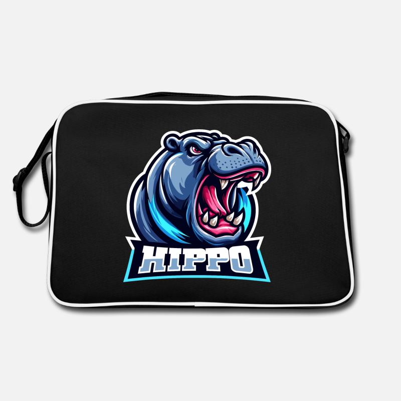 Nilpferd Retro Tasche
