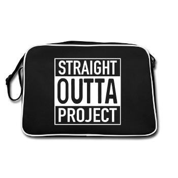 Projet OUTTA direct - Sac Retro - noir/blanc - Dos